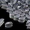 Semi Circle Beads Aluminium Silver
