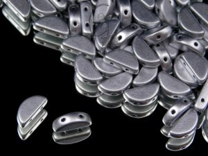 Semi Circle Beads Aluminium Silver