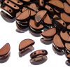 Semi Circle Beads Jet Bronze