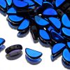 Semi Circle Beads Jet Full Azuro