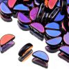 Semi Circle Beads Jet Full Sliperit