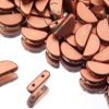 Semi Circle Beads Vintage Copper