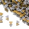 Tri-bead Chalk White Amber Matted