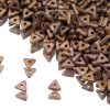 Tri-bead Chalk White Lila Gold Luster