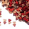 Tri-bead Red Capri Gold