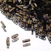 Quarter Tila Beads Metallic Brown Iris