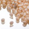 Button Bead Chalk White Champagne Luster