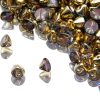 Button Bead Crystal Golden Rainbow