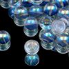 Dome Bead Crystal Blue Rainbow