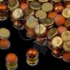 Dome Bead Crystal Etched California Gold Rush