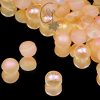 Dome Bead Crystal Etched Yellow Rainbow