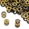 Glass Rings 9 mm Crystal Amber Matted