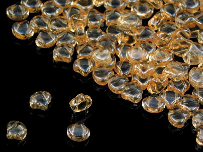 Ginkgo Bead Luster Transparent Champagne