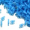 Quarter Tila Beads Opaque Turquoise Blue