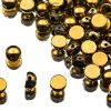 2-hole Cabochon Jet Amber Full