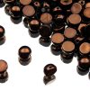 2-hole Cabochon Jet Bronze