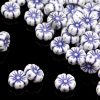Flower Beads Chalk White Purple