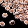Flower Beads Chalk White Rose Gold