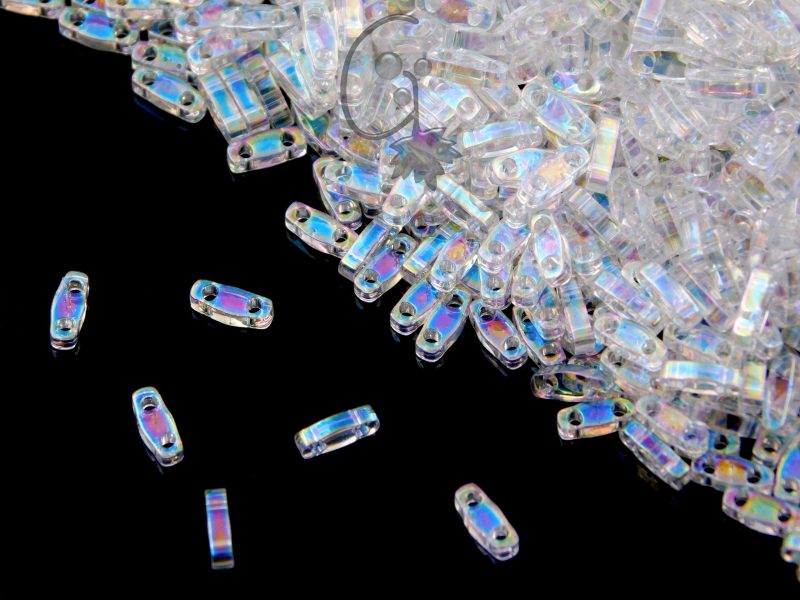 Quarter Tila Beads Crystal AB