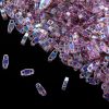 Quarter Tila Beads Transparent Smoky Amethyst AB